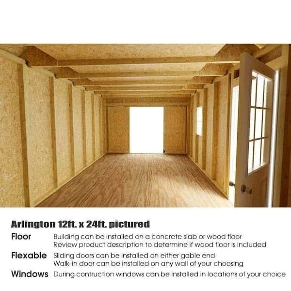 Best barns 12-ft x 20-ft Arlington with Floor Gable Engineered Storage Shed Installation Included - Image 4
