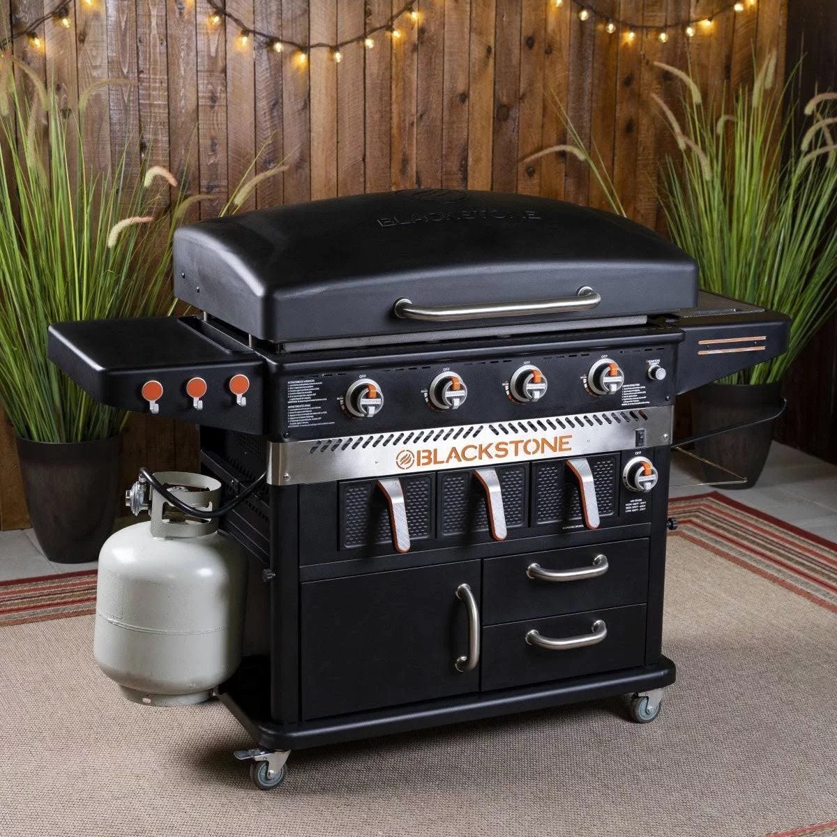 BLACKSTONE 36-Inch 4 Burner Gas Griddle with Dual Air Fryer Drawers – Model 1923 Black - Image 10